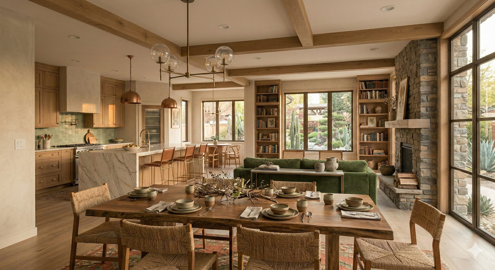 Deck with outdoor furniture